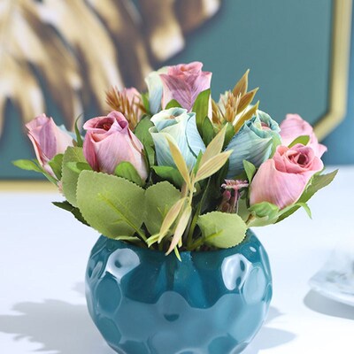 Ceramic Flower Pot Succulent Flower Pot Navy Blue Gardening