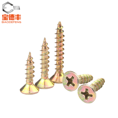 Fiber nail color zinc plus hard cross flat head self tapping