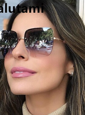 Oversized Square Gradient Sunglasses For Women 2020 New Fas