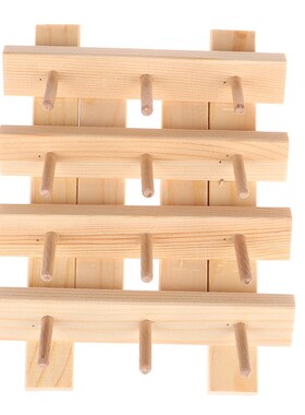Wooden 12 Spools Shelf Bobbin Holder Sewing Thread Stand Ra