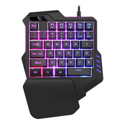 One-hand Gaming Keyboard Portable One Hand Mechanical Wired