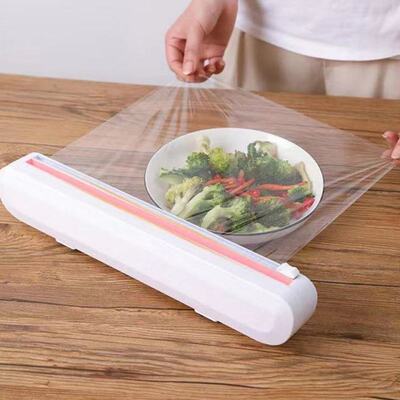 Plastic Wrap Dispensers Foil Film Cutter Food Cling Film Cut