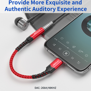 Jsaux iphone Adapter MFi Lightning to 3.5mm Headphones Adap