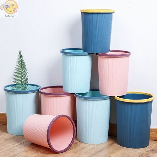 trash can large plastic creative bathroom kitchen press ring