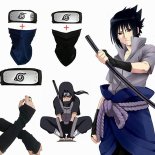 Anime Naruto Hatake Kakashi Face Mask Gloves Uchiha Itachi
