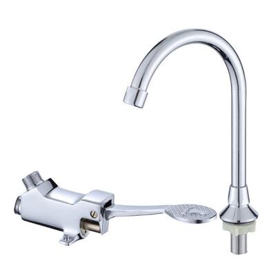 Foot Pedal Control Valve Faucet Kitchen Sink Water Tap  Vert