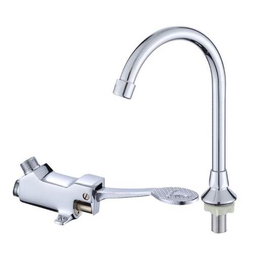Foot Pedal Control Valve Faucet Kitchen Sink Water Tap  Vert