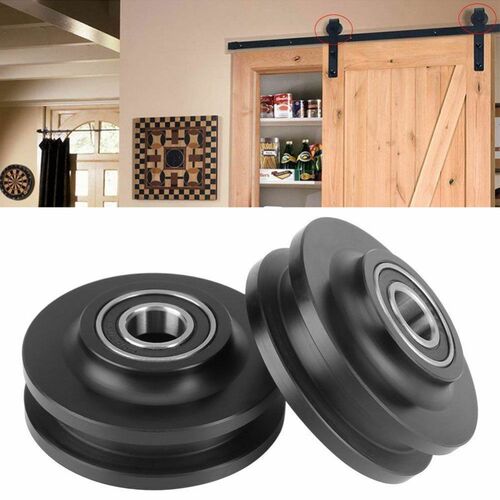 1PCS Bathroom double bearing barn door pulley American slid