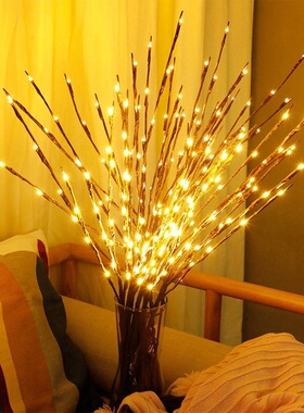 20/100 LED Willow Branch Lamp Battery Powered Decorative Li
