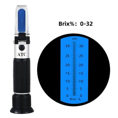 Brix Refractometer 0~32% RHB-32ATC Optical Sugar Food Bevera