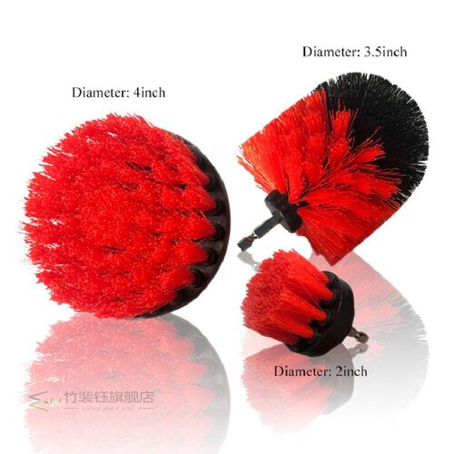3 pcs/set Power Scrubber Brush Drill Brush for Bathroom Surf