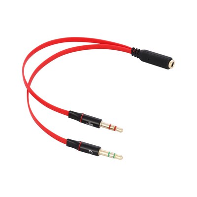 3.5mm 2in1 Stereo Audio Male to 2 Female Headphone Micropho