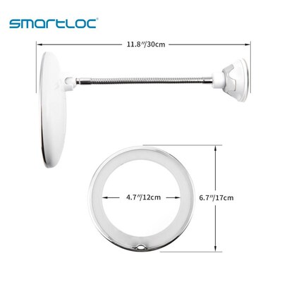 Extendable  LED 10X Magnifying Bathroom Wall Mounted  Mirror