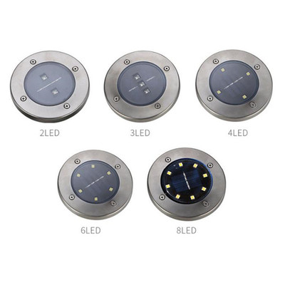 Waterproof IP65 4 8 12 16LED Solar nderground Lights Stainle