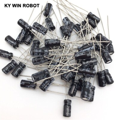 100pcs Aluminum electrolytic capacitor 10uF 25V 4*7 Electrol