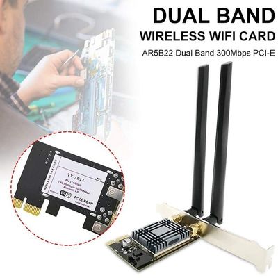 N1202 AR5B22 2.4G/5G Dual Band PCIE Wi-Fi Network Card with