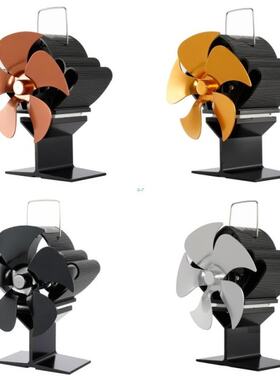 SF103S 5 Blades Heat Powered Stove Fan for Wood Log Burner H