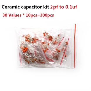 30 Values*10pcs=300pcs Ceramic capacitor kit 2pf to 0.1uf 50