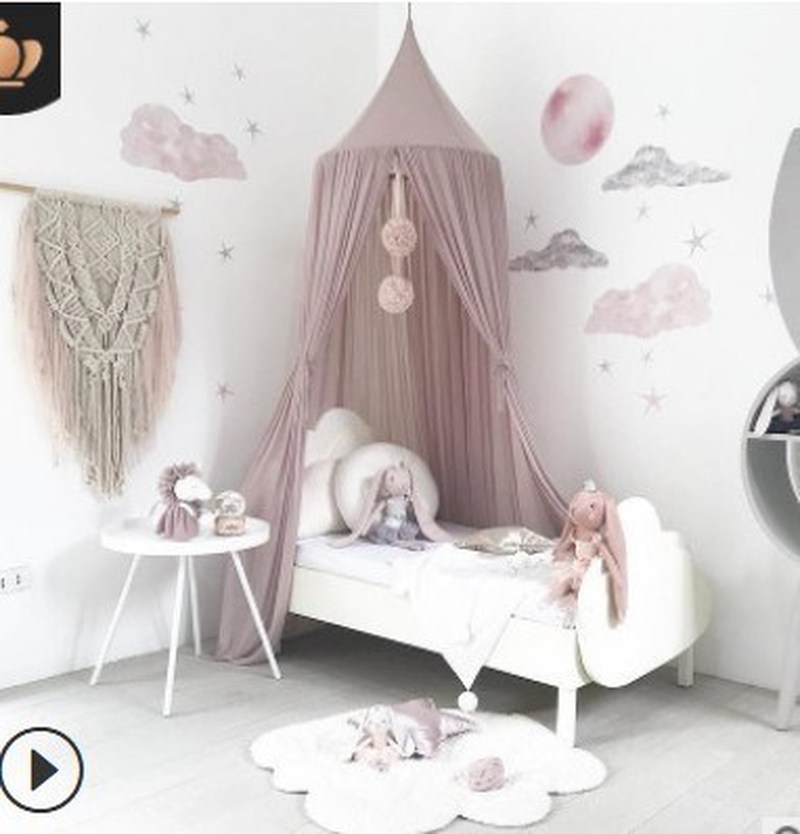 Nordic Style Princess Lace Kids Baby Bed Room Canopy Mosquit