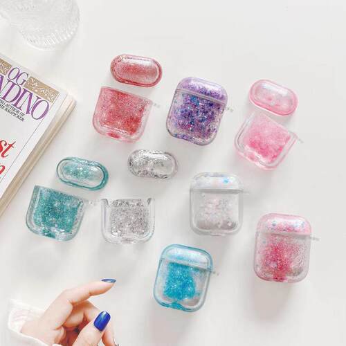 Liquid Quicksand Earphone Case For Apple Airpods 2 1 Air Pod