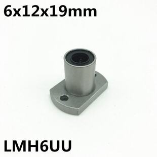 2pcs LMH6UU 6mm flange linear bearing LMH6 6x12x19 mm