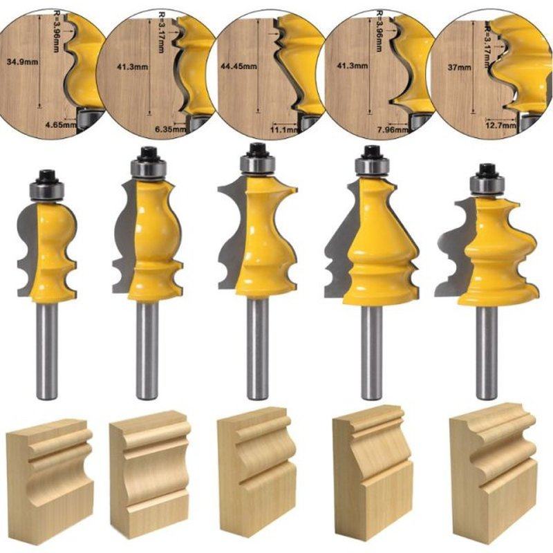 8mm shank molding handdrail router bit architectural groving