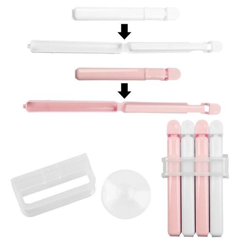 4pcs Portable Suction Cup Food Storage Bag Snack Milk Powder