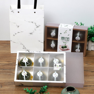 6-Pack marbled egg yolk box 80g ice skin moon cake box drawe