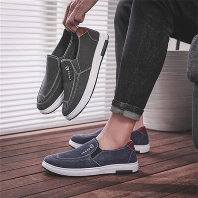 Canvas Loafers Men Cheap Fashion Casual Mens Classic Shoes