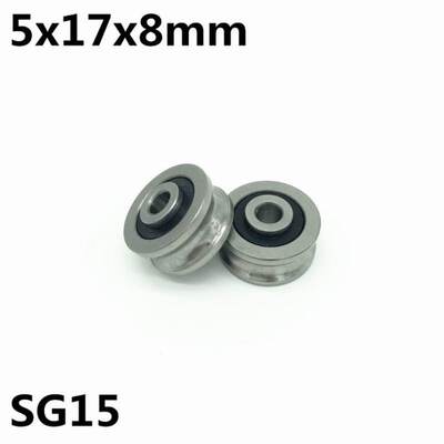 20pcs SG15 U groove bearing 5x17x8 mm double row sealed ball