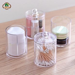 Makeup Organizer Cotton Swab Storage Boxes Acrylic Container