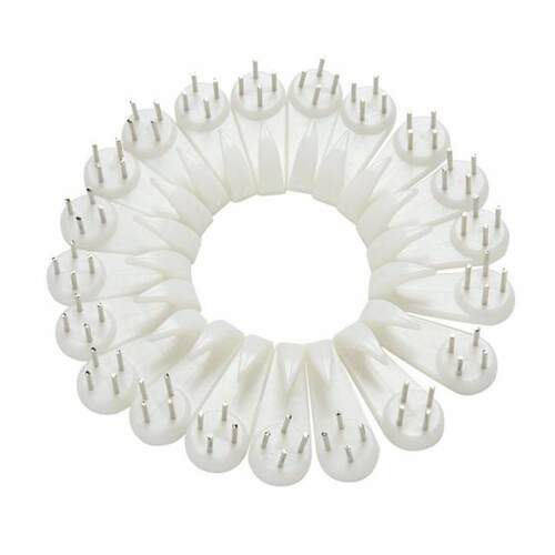 White Plastic Hard Picture Frame Wall Hooks Mirror Gadgets H