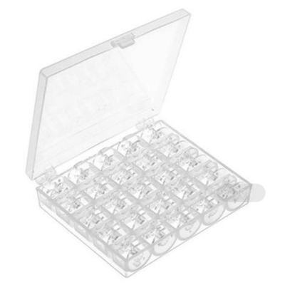 125 Pieces Clear Plastic Sewing Machine Bobbins with 5 Stora