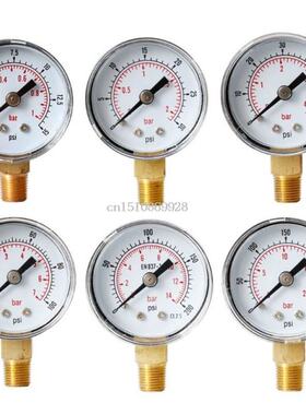 Pressure Gauge 40mm 1/8 BSPT Rear Back 15-300 PSI & Bar