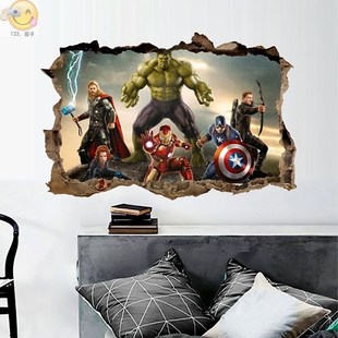 cartoon movie Avengers wall stickers for kids rooms home de