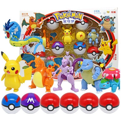 8 styles Pokeball toys Elf Pet Deformation Set Golfer Do Pi