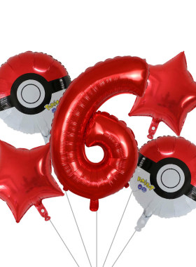 5Pcs Number oon Cartoon Pokemon Pikachu F oons 1 2 3 4 5 6 7