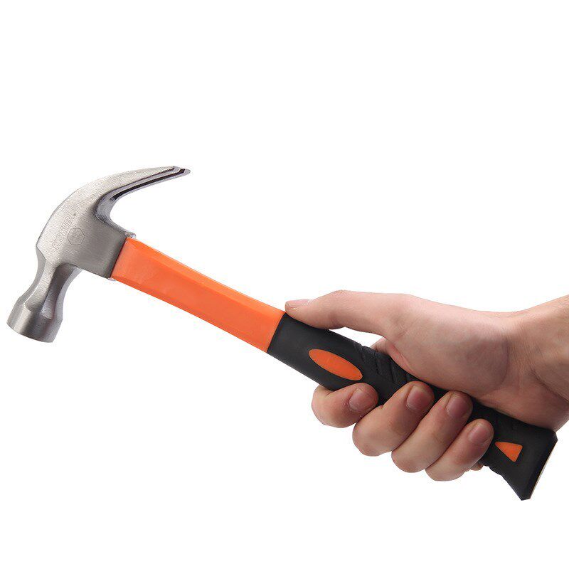 *round head fibre handle magnetic claw hammer for woodworkin