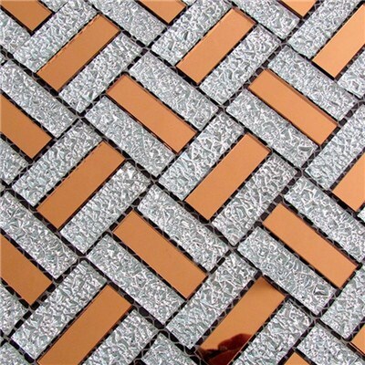 Color mosaic crystal glass self-adhesive wall tile living sh