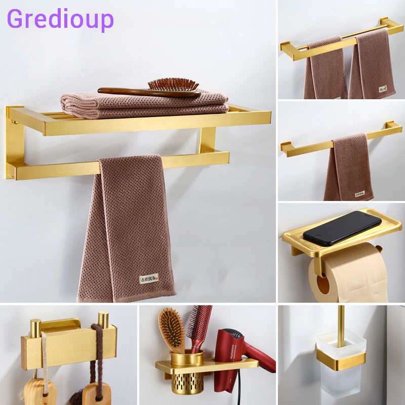 Gold Bathroom Set Towel Holders Toilet Accessories Paper Tow
