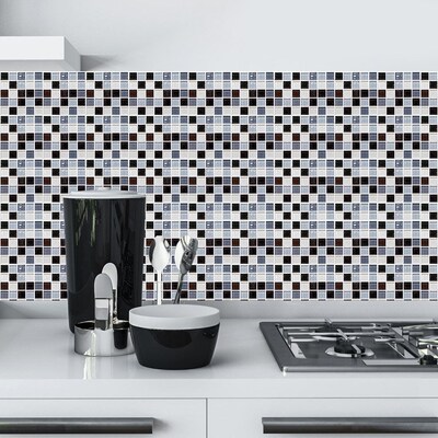 10pcs DIY Mosaic Self Adhesive Tile Backsplash Wall Sticker