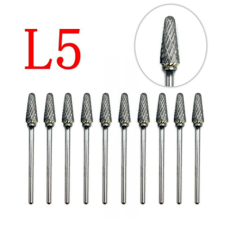 10pcs l5 dental lab polisher drills tungsten steel carbide