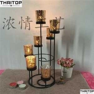 Table decoration glass candle holder soft ornament shippin