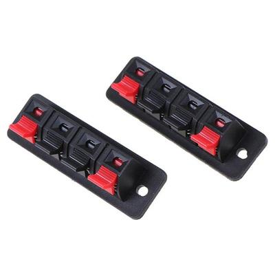 2 Pcs/lot Hot 4 Positions Connector Terminal Push In Jack Sp