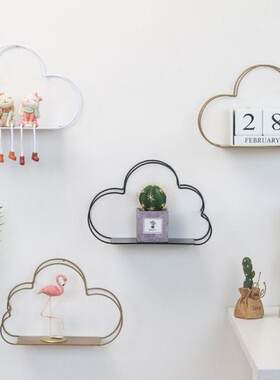 Mordern Cloud Design Wall Mounted Floating Shelf Metal Iron