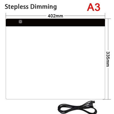 A3 SB LED Light Pad Artcraft Tracing Light Box Copy Board Di