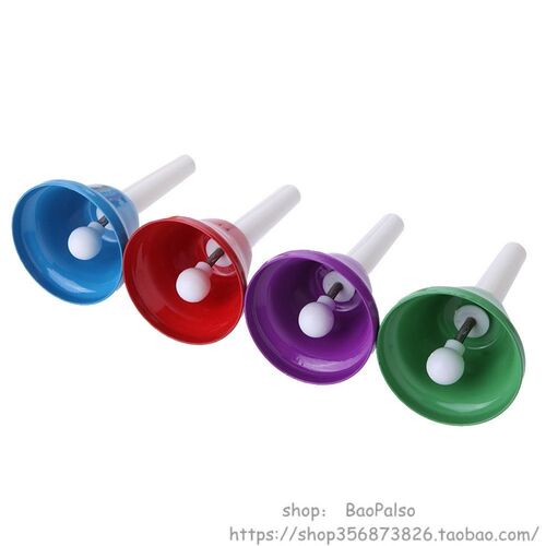 Handbell Hand Bell 8-Note Metal Colorful Musical Toy Gift fo