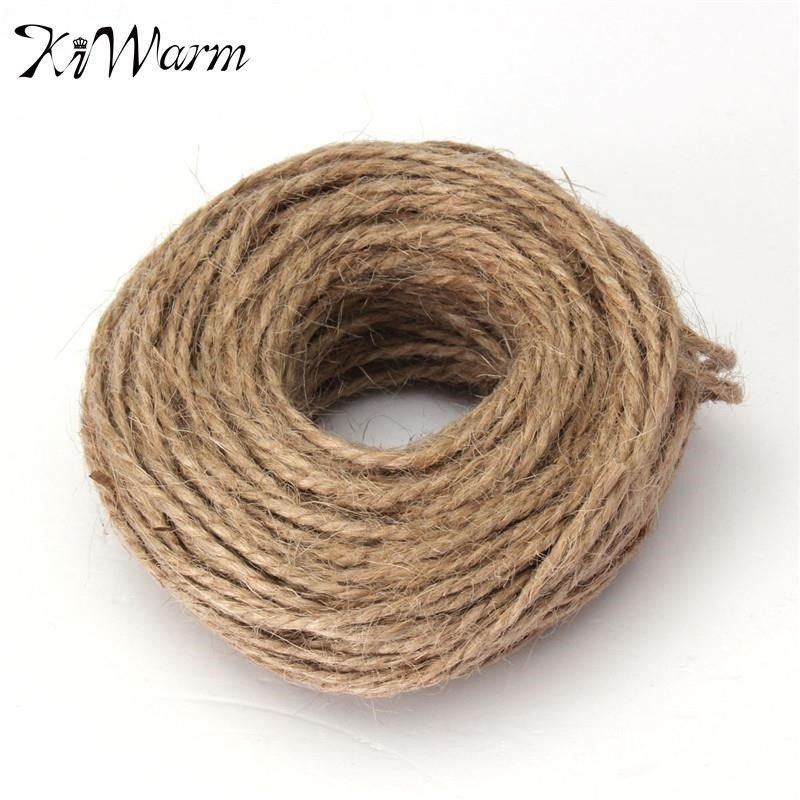 hot sale 30m 2 ply diy natural brown jute hemp twine string