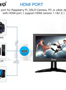 Eyoyo EM07H 7 Inch Mini IPS 1280x800 LCD Monitor PC Compute