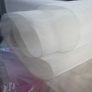 50cm*108cm Natural white pure silk organza fabric sheer tra